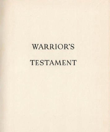 Warrior's Testament cover image