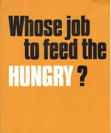 "Whose job to feed the hungry?" by Edward Evans, booklet cover