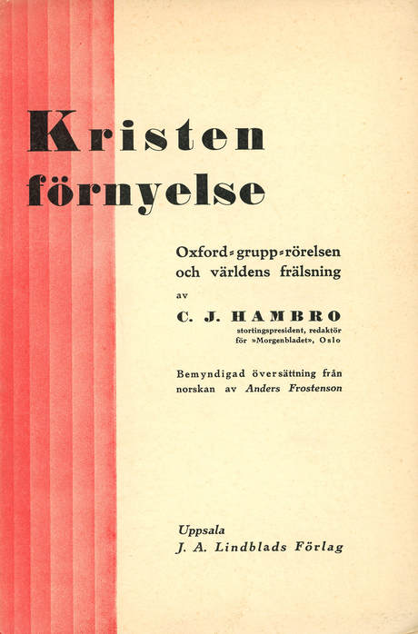 BookCover 'Kristen Förnyelse' by CJ Hambro in Swedish