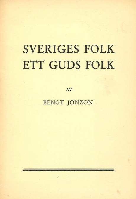 'Sveriges folk, ett guds folk', book cover in Swedish
