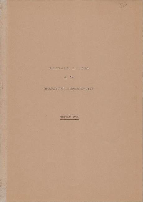  Rapport Annuel de la Fondation pour le Réarmement moral 1958, couverture