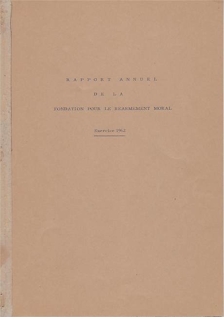 1962 Caux Foundation annual report cover