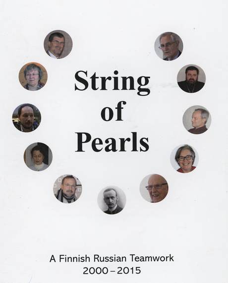 Cover of booklet string of pearls with miniature photos