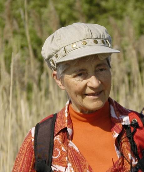 Maya Fiaux in birdwatching gear