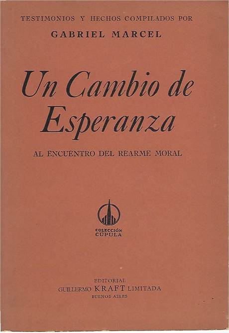 "Un Cambio de Esperanza" Gabriel Marcel, book cover