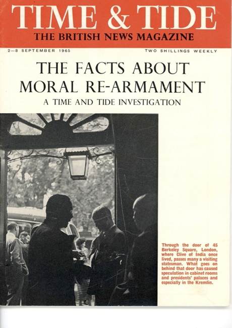 Cover of Bristish magaine Time & Tide 1965 with supplement on MRA