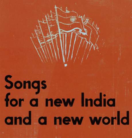 Cover of songbook of 42 songs with picture of flags and title text